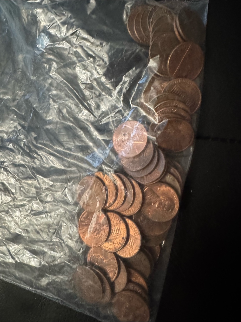 Bag of Copper Pennies - Shiny Copper Coins